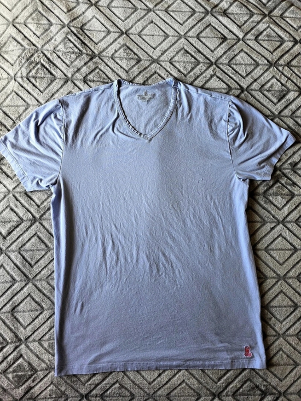 Psycho Bunny Classic V-Neck T-Shirt Light Blue
